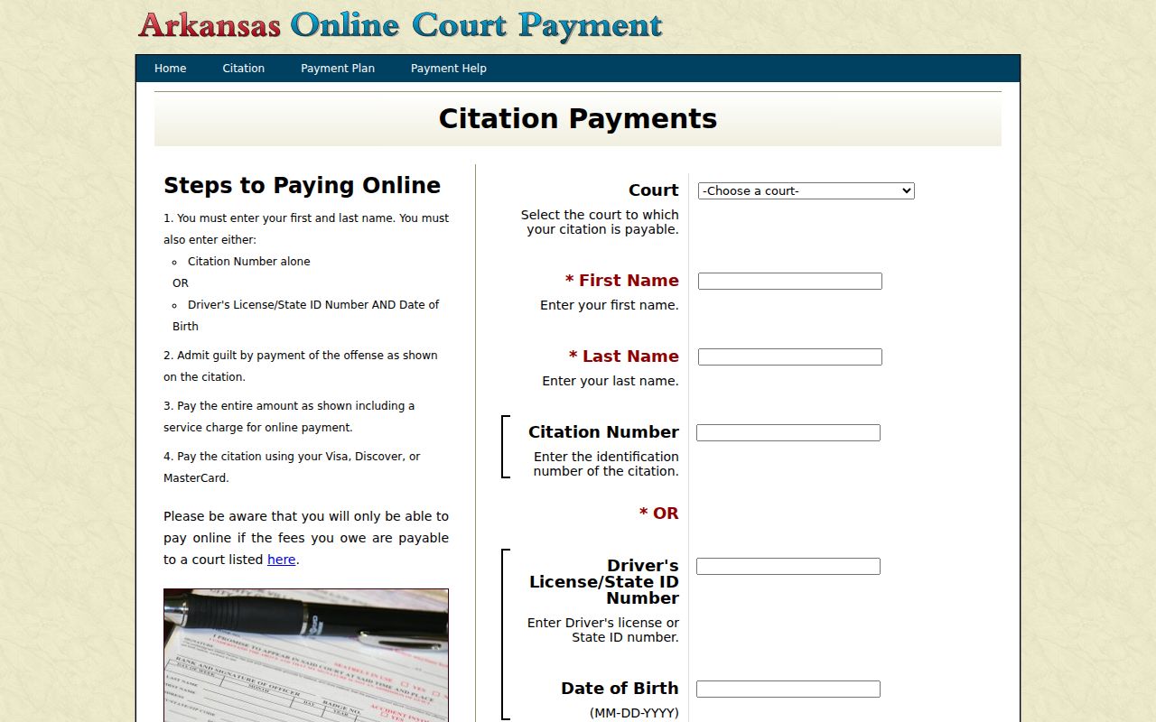Saline County arrest warrant comparison with citation query