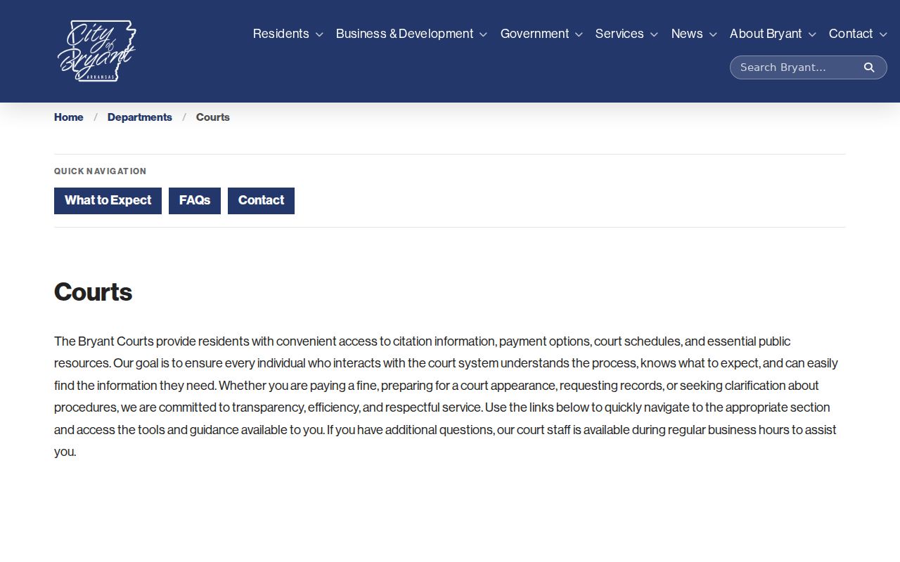 Saline County traffic warrant Bryant courts information